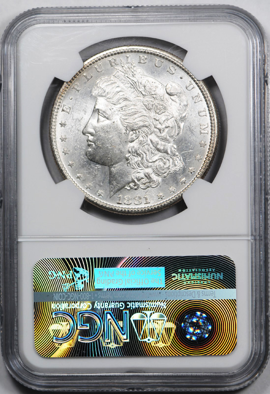 1881-S Morgan Dollar Silver S$1 Brilliant Uncirculated ANACS MS63