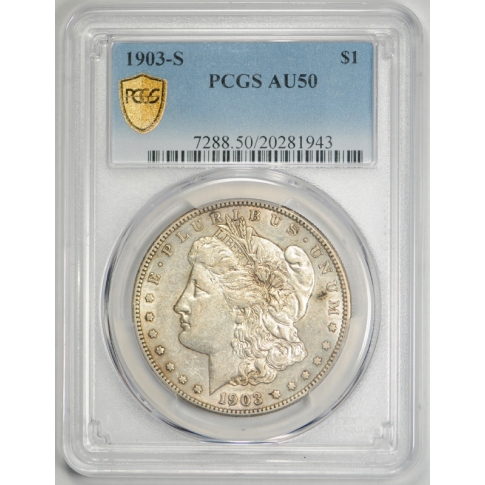 1903 S $1 Morgan Dollar PCGS AU 50 About Uncirculated San Francisco Mint Tough Date