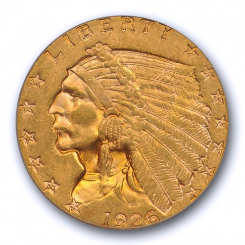 1926 $2.50 Indian Head Quarter Eagle Gold PCGS MS 62 Uncirculated ...