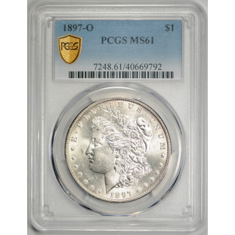 1897 O $1 Morgan Dollar PCGS MS 61 Uncirculated Blast White Exceptional Coin !
