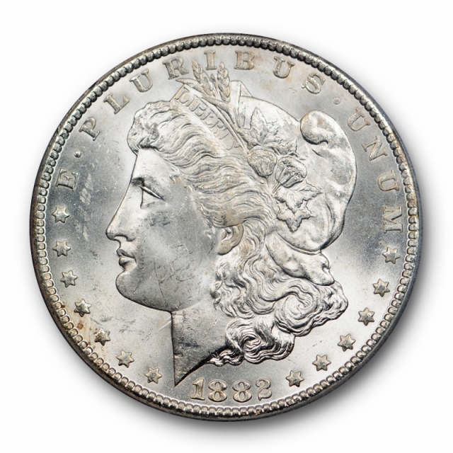 1882 CC $1 Morgan Dollar PCGS MS 63 Uncirculated Carson City Mint Lustrous