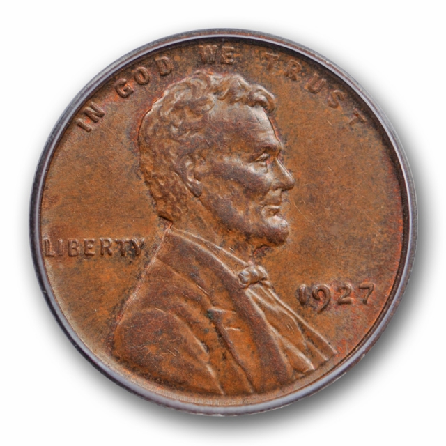 1927 1C Lincoln Wheat Cent ICG AU 58 About Uncirculated Philadelphia P Mint