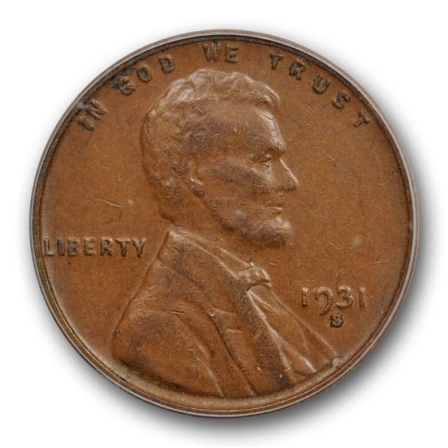 1931 S 1C Lincoln Wheat Cent ICG VF 30 Very Fine to Extra Fine Key Date Original 