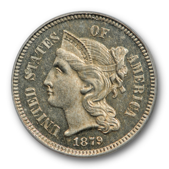 1879 3CN Proof Three Cent Nickel PCGS PR 64 CAM Cameo Better Date 
