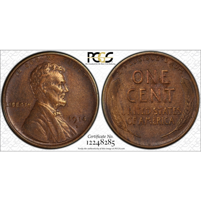 1914 D 1C Lincoln Wheat Cent PCGS VF 35 Very Fine + Looks Extra Fine !