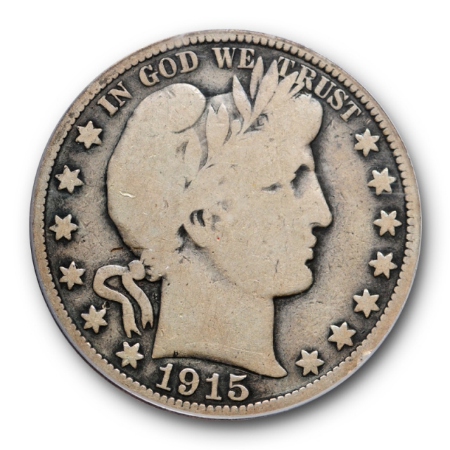 1915 50C Barber Half Dollar PCGS VG 10 Very Good to Fine Key Date Philadelphia Mint