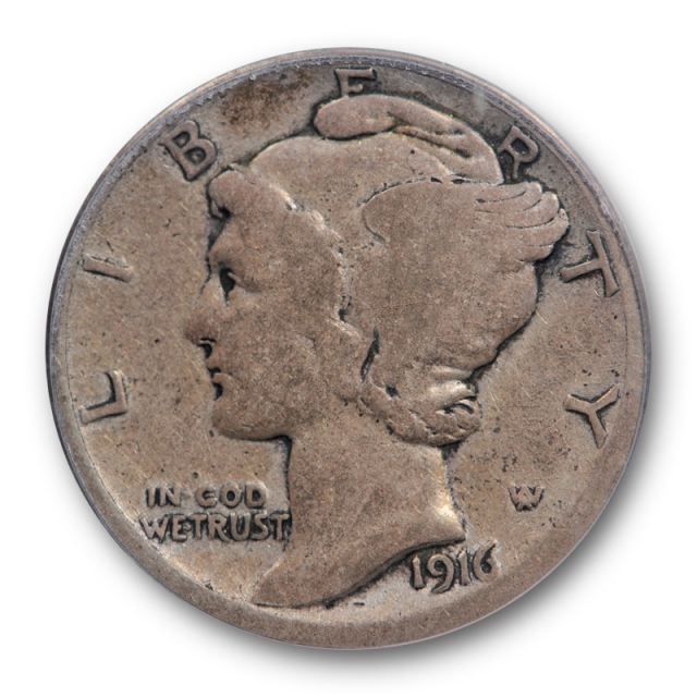 1916 D 10C Mercury Dime PCGS VG 8 Very Good Denver Mint Key Date Cert#7366