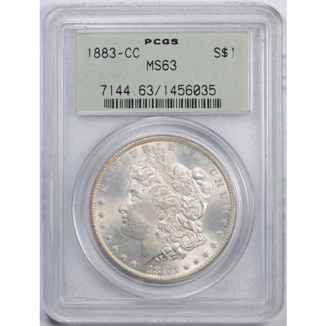 1883 CC $1 Morgan Dollar PCGS MS 63 Uncirculated Carson City Mint OGH Old Holder 