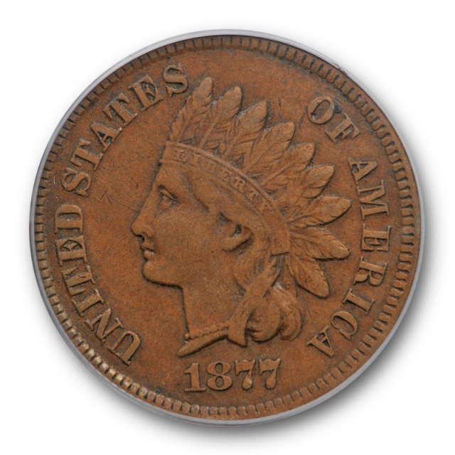 1877 1C Indian Head Cent PCGS XF 40 Extra Fine Full Liberty Key Date Original Cert#5453