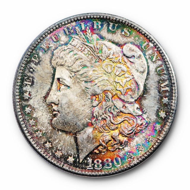 1880 S $1 Morgan Dollar PCGS MS 65 Uncirculated Unusual Toned Beauty Unique