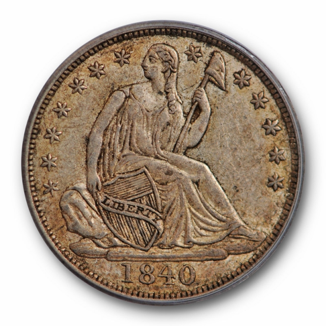 1840 H10C Seated Liberty Half Dime PCGS AU 50 About Uncirculated No Drapery