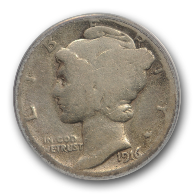1916 D 10C Mercury Dime PCGS AG 3 About Good Denver Mint Key Date Tough!