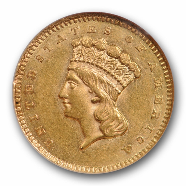 1861 Gold Dollar $1 Liberty Head NGC AU 58 About Uncirculated Civil War Era