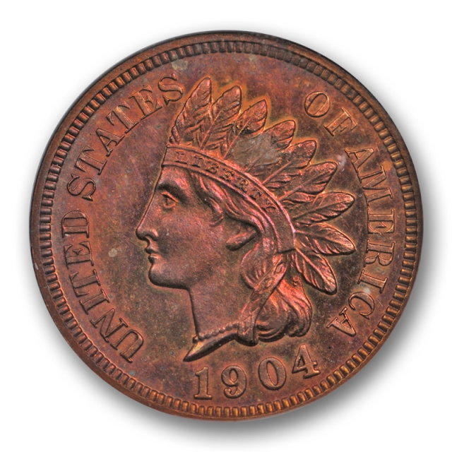 1904 1C Proof Indian Head Cent NGC PF 62 RB PR Red Brown Low Mintage Toned