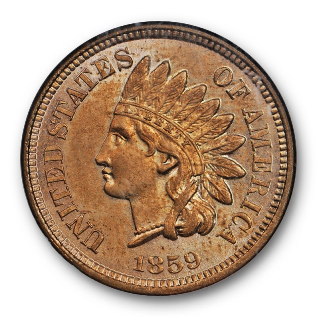 1859 1C J-228 Pattern NGC MS 64 Uncirculated Judd 228 Indian Cent Style