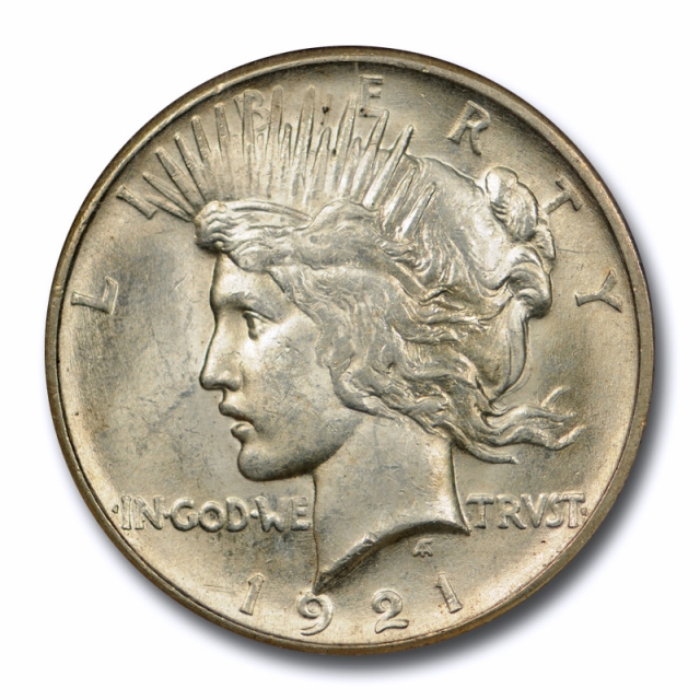 1921 $1 Peace Dollar High Relief NGC MS 62 Uncirculated Exceptional Coin 