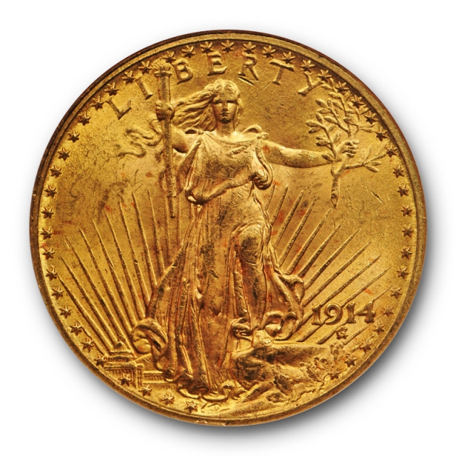 1914 Saint Gaudens $20 Gold Piece NGC MS 64 Uncirculated Better Date