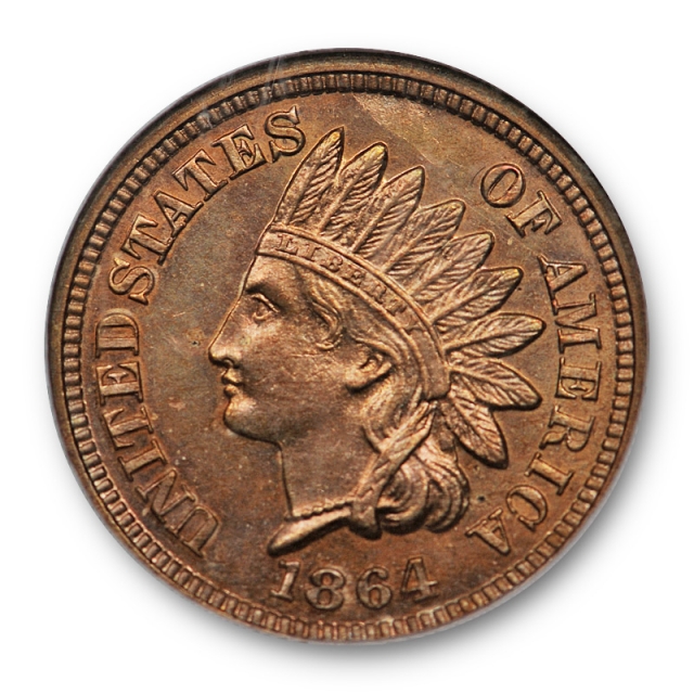 1864 1C Proof Copper Nickel Indian Head Cent PF 62 PR CAC Approved Pop 1 ! 