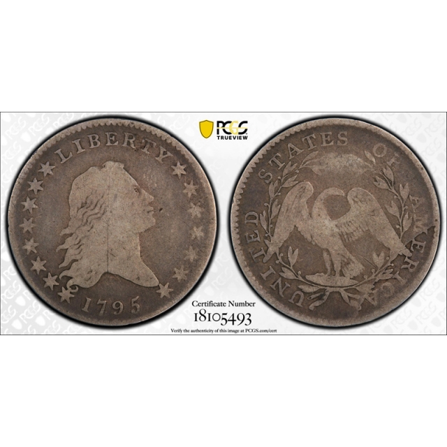 1795 50C Flowing Hair Half Dollar PCGS VG 10 CAC Approved Overton 122 R-5 O-122 