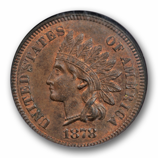 1878 1C Indian Head Cent NGC MS 63 RB Uncirculated Red Brown !