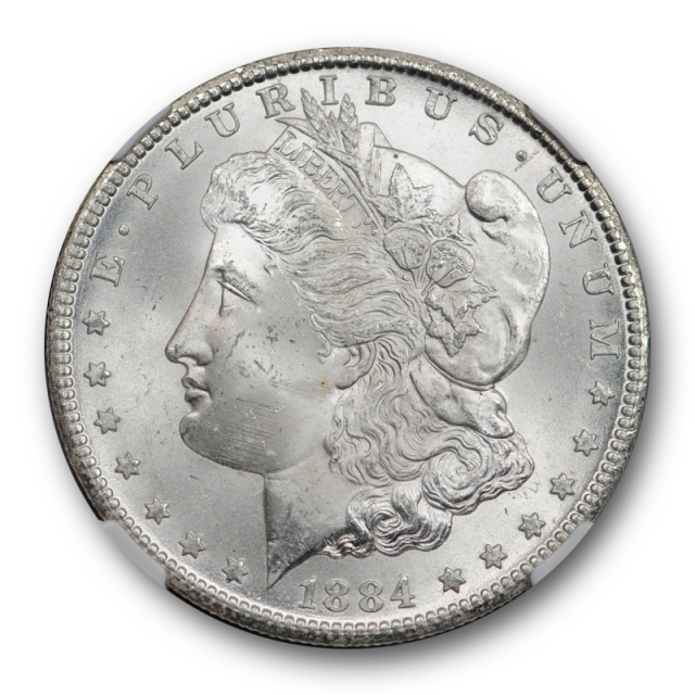 1884 CC $1 Morgan Dollar NGC MS 65 Uncirculated Carson City Mint Blast White Cert#4024