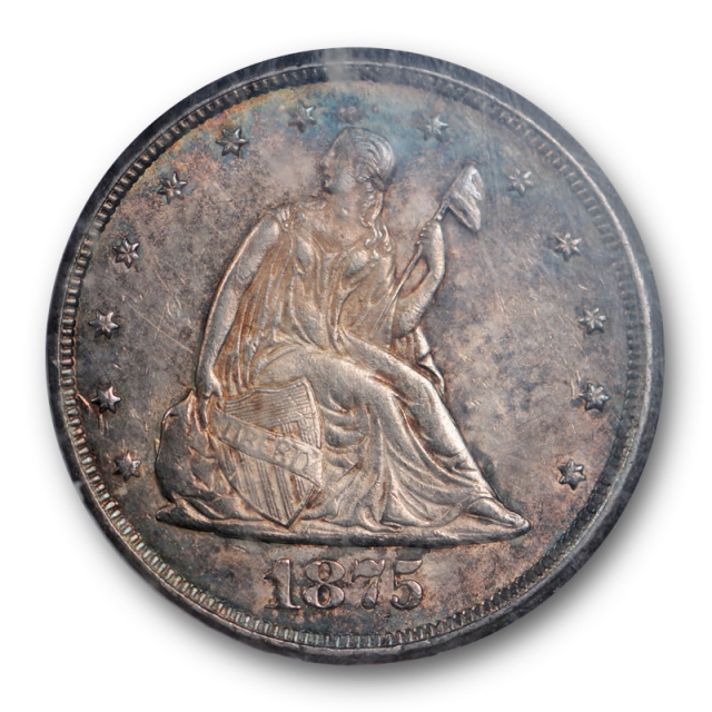 1875 CC 20c Twenty Cent Piece NGC MS 63 Uncirculated Carson City Mint Toned 