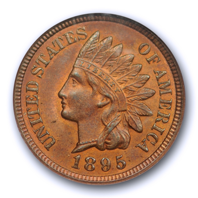1895 1C Indian Head Cent NGC MS 64 RB Uncirculated Red Brown Better Date 