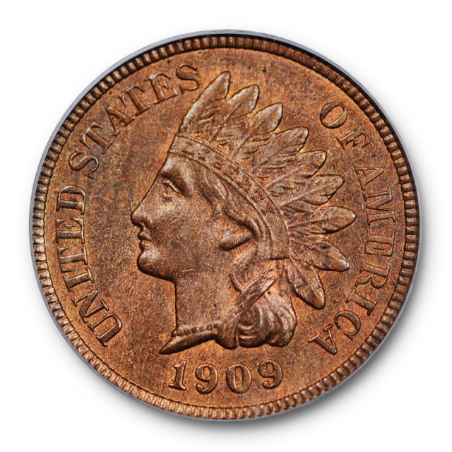 1909 S 1C Indian Head Cent PCGS MS 63 RB Uncirculated Red Brown Key Date Attractive ! 
