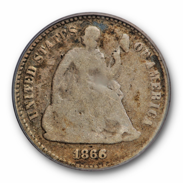 1866 H10C Seated Liberty Half Dime PCGS G 4 Good Key Date Rare Coin 