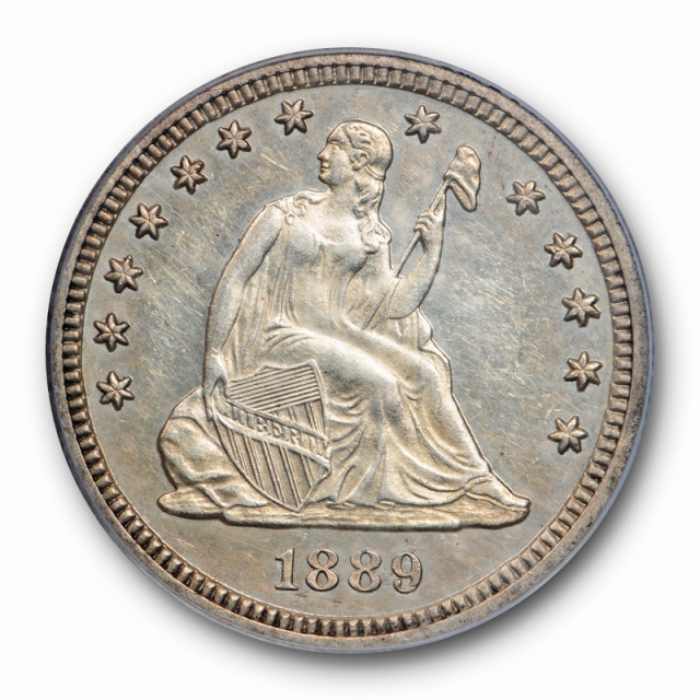 1889 25C Seated Liberty Quarter PCGS PR 61 Proof Low Mintage Key Date 