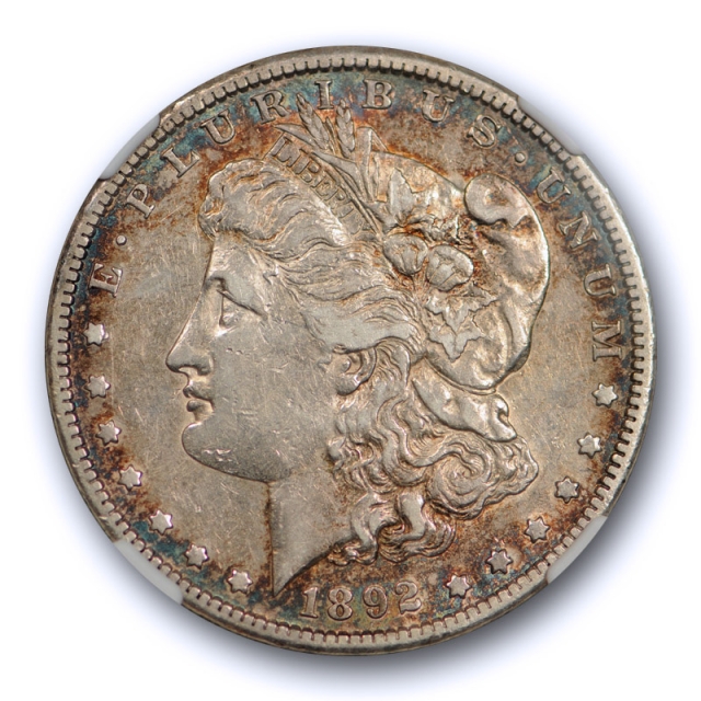 1892 S $1 Morgan Dollar NGC XF 40 Extra Fine Better Date Blue & Purple Toned ! 