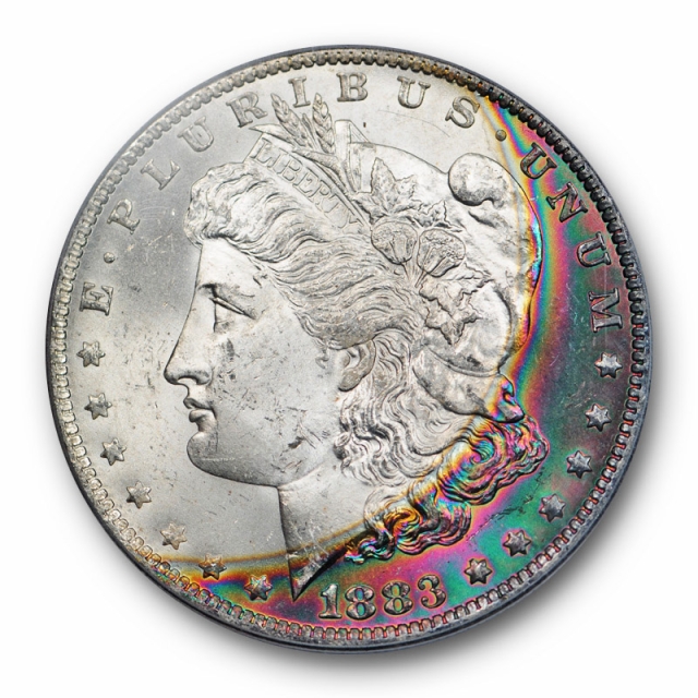 1883 O $1 Morgan Dollar PCGS MS 64 Uncirculated Vibrant Moon Toned Beauty
