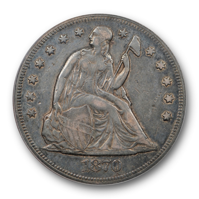1870 CC $1 Seated Liberty Dollar PCGS VF 35 Very Fine to Extra Fine Carson City ! 
