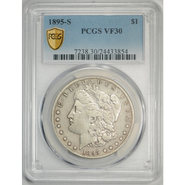 1895 S $1 Morgan Dollar PCGS VF 30 Very Fine to Extra Fine San Francisco Mint Better Date