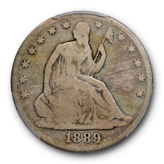 1889 50C Seated Liberty Half Dollar PCGS G 6 Good to Very Good Key Date 
