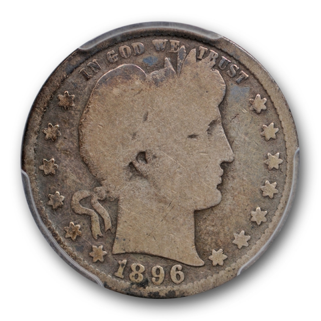 1896 S 25C Barber Quarter PCGS G 4 Good Key Date San Francisco Mint Cert#3138