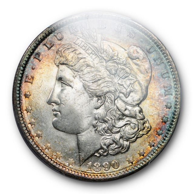 1890 $1 Morgan Dollar PCGS MS 65 Uncirculated Mint State Attractively Toned