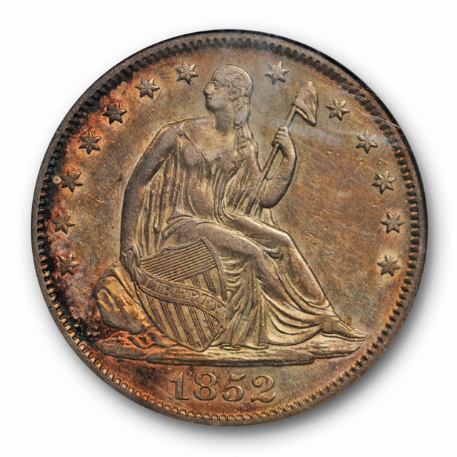 1852 Seated Liberty Half Dollar NGC XF 45 Extra Fine Gold Toned Key Date