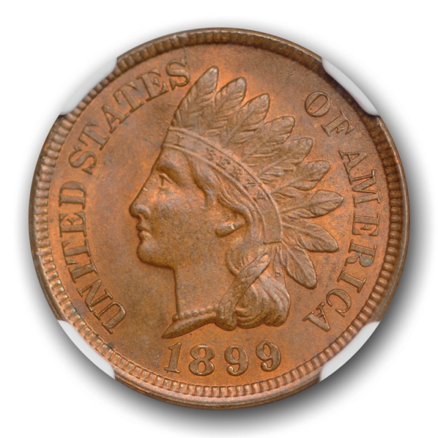 1899 1c Indian Head Cent NGC MS 64 RB Uncirculated Red Brown Original ! 