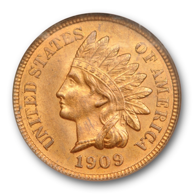 1909 1C Indian Head Cent ANACS MS 64 RD Uncirculated Red Old Holder ! 
