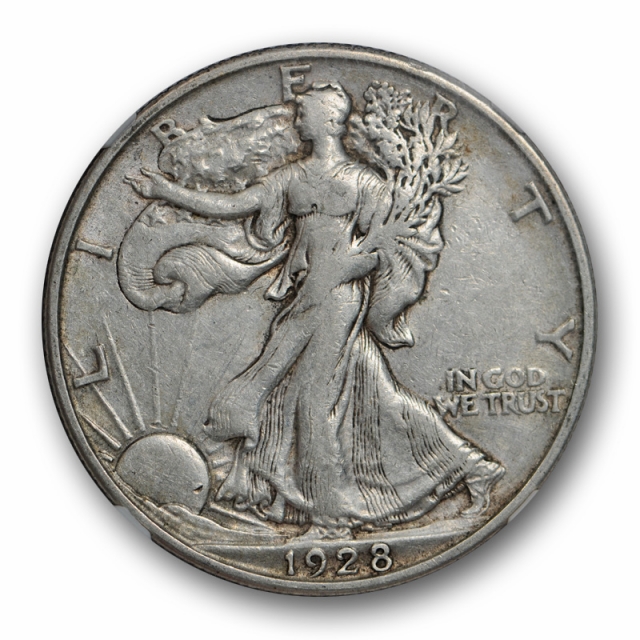1928 S Walking Liberty Half Dollar 50C NGC XF 45 Extra Fine to AU
