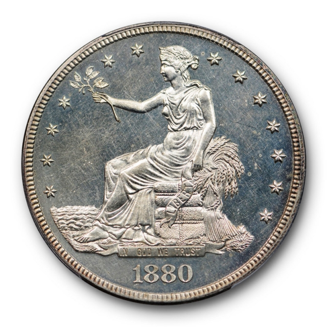 1880 T$1 Trade Dollar PCGS PR 62 CAM Proof Cameo Key Date Low Mintage
