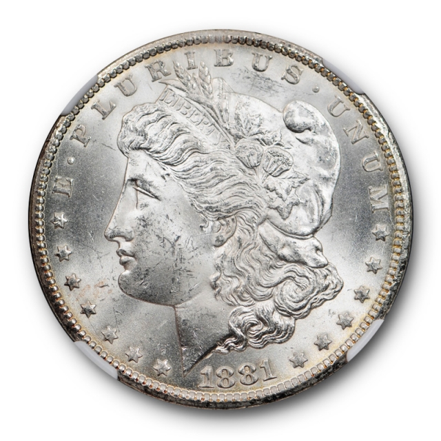 1881 CC Morgan Dollar $1 NGC MS 63 Uncirculated Carson City Mint Cert#8036