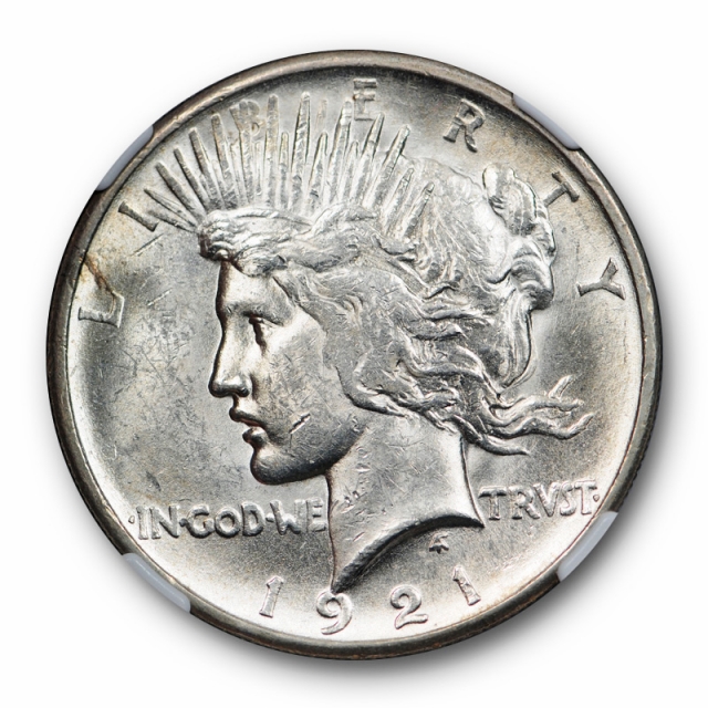 1921 Peace Dollar $1 High Relief NGC MS 62 Uncirculated Key Date Cert#2003