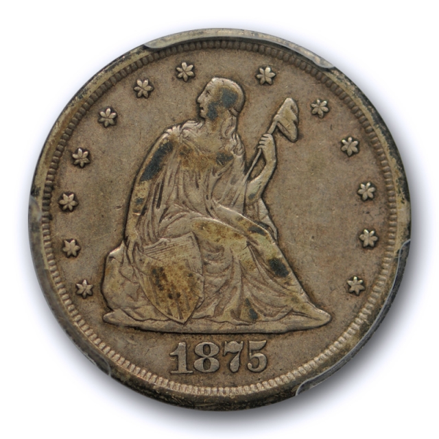 1875 CC 20C Twenty Cent PCGS VF 30 Very Fine to Extra Fine Carson City Mint