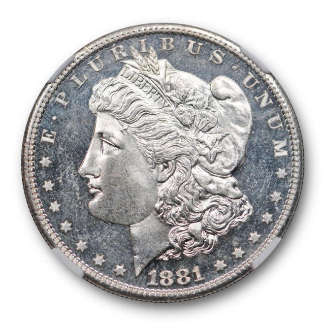 1881 S $1 Morgan Dollar NGC MS 64 DMPL Deep Mirror Proof Like Flashy White Coin