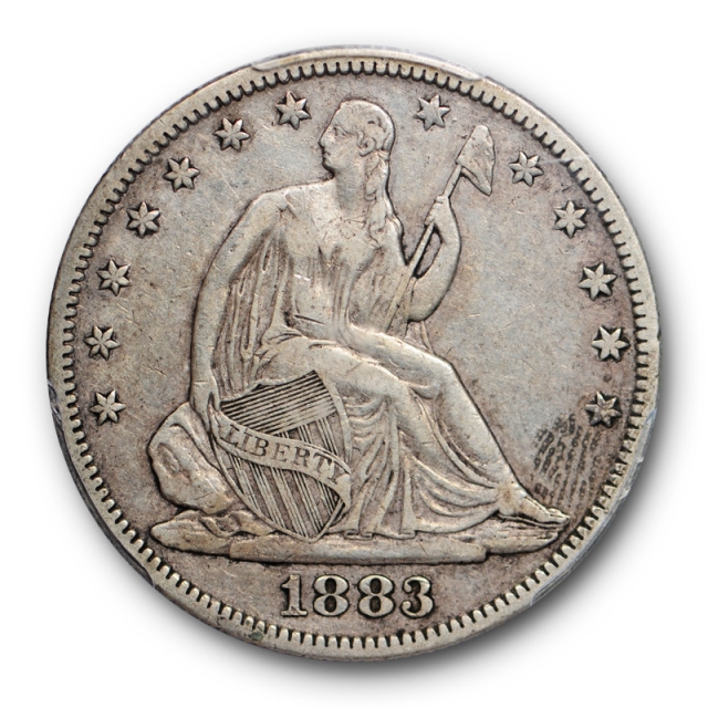 1883 50C Seated Liberty Half Dollar PCGS VF 35 Very Fine to XF CAC Approved