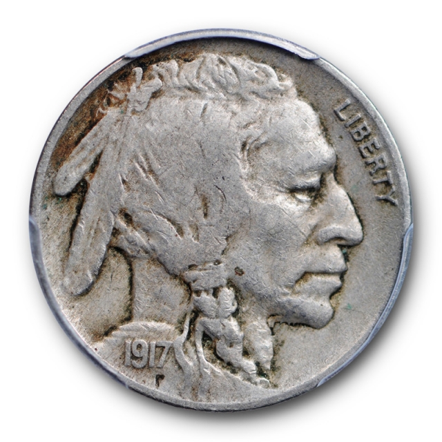1917 5C 2 Feathers FS-401 Buffalo Nickel PCGS VF 35 Two Feather