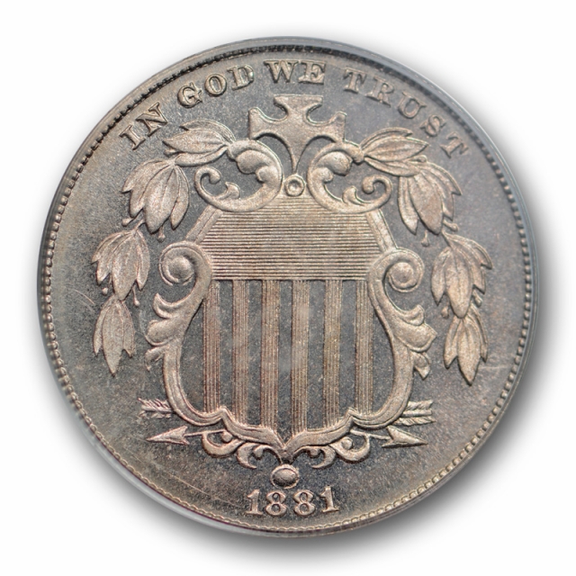 1881 5C Proof Shield Nickel PCGS PR 64 Key Date Low Mintage US Coin ! 