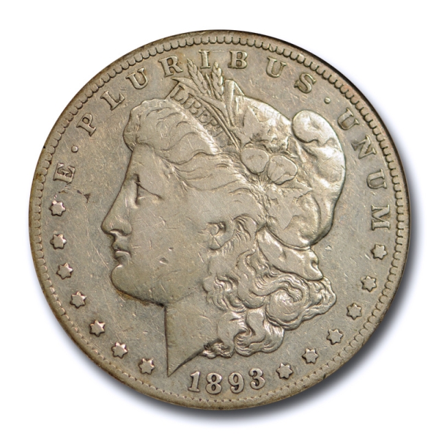 1893 CC $1 Morgan Dollar ANACS VF 20 Very Fine Carson City Mint Better Date